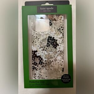 kate spade Floral Phone Case - Black and White-iPhone 15 Pro Max